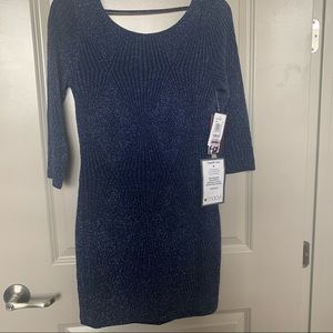 Navy sparkly mini dress